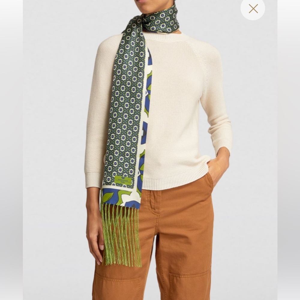New Max Mara tile print silk scarf